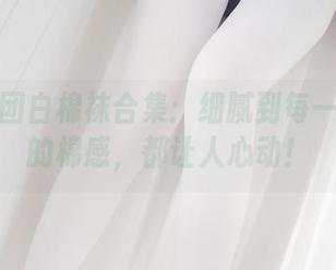 森萝财团白棉袜合集：细腻到每一双袜子的棉感，都让人心动！
